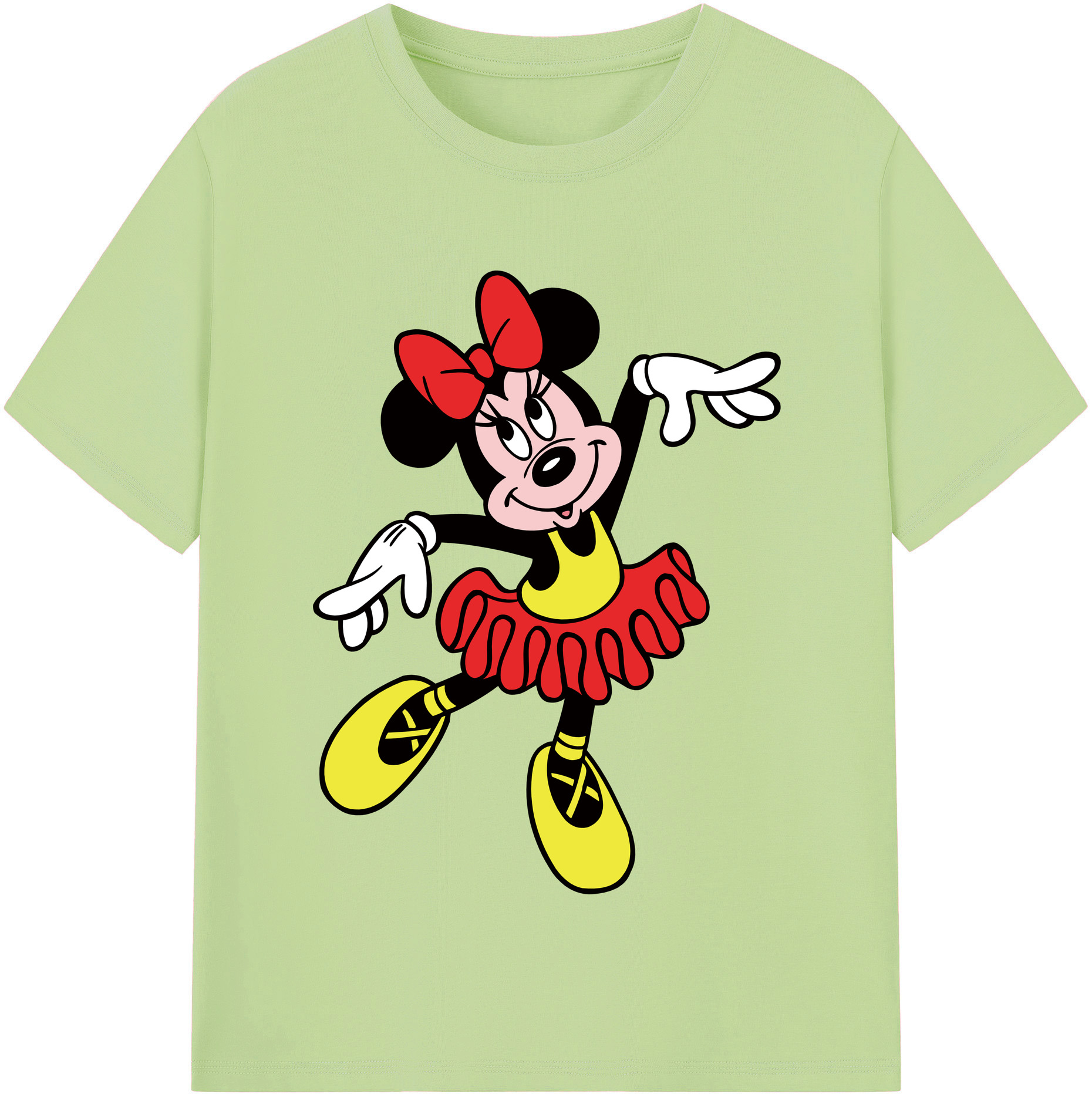 （画像用） ミッキーマウス Mickey Mouse 綿100％半袖Tシャツ（フロントプリント）